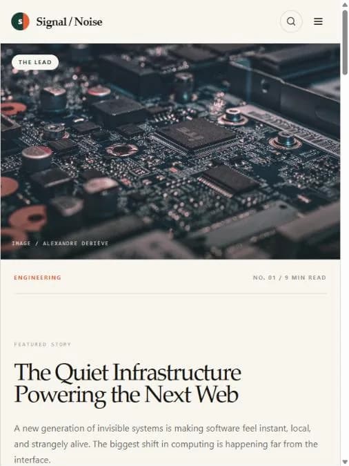 Editorial on tablet